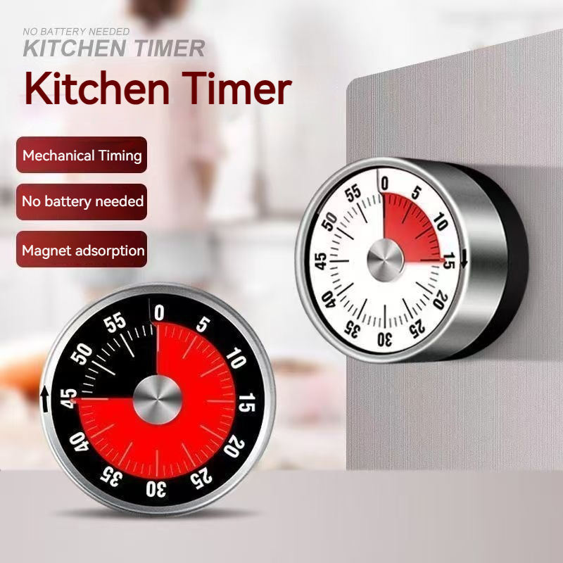 Baking Kitchen Hourly - Timer da Cucina in Acciaio Inox,